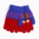 Baby gloves, red/blue color, size 15 (6-7 years)