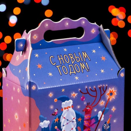 Gift box "Fantasy" in purple 17.8 x 10 x 32.5 cm-4