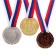 Prize medal 042 diam 4 cm. 2 place. Color ser. With a ribbon