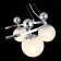 Suspended EVOLUCE lamp. Sle106103-05. Pechio. 5x60 watts, E27, 62x62x22 cm, chromium color
