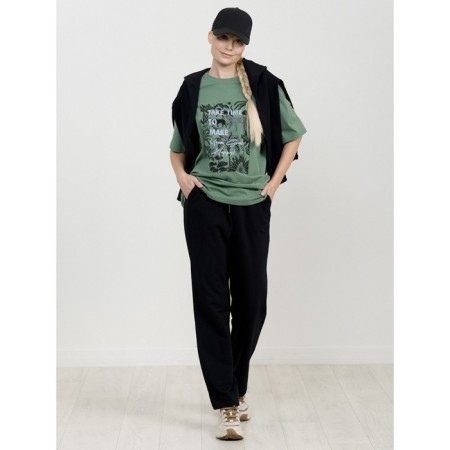 Female T -shirt, size XS, olive color-7