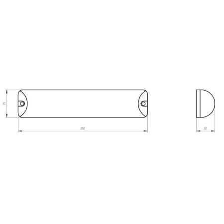 Luminer LED LED era SPB-1, 350x75x50 mm, IP65, LED, 12W, 1080LM, 4000K, white color-1