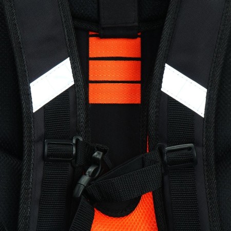 School backpack 38 x 30 x 16 cm, ergonomic back, Stavia "dinosaur 2", black-11