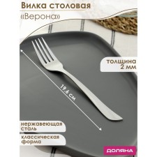 Set of canteen forks 6 pcs, 19.6 cm of the share 