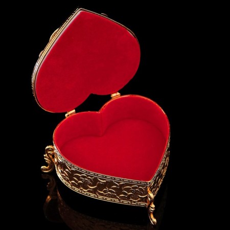 Casket "Grace", with velvet, 6.8 × 6.2 × 4.6 cm, with crystals-3