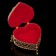 Casket "Grace", with velvet, 6.8 × 6.2 × 4.6 cm, with crystals