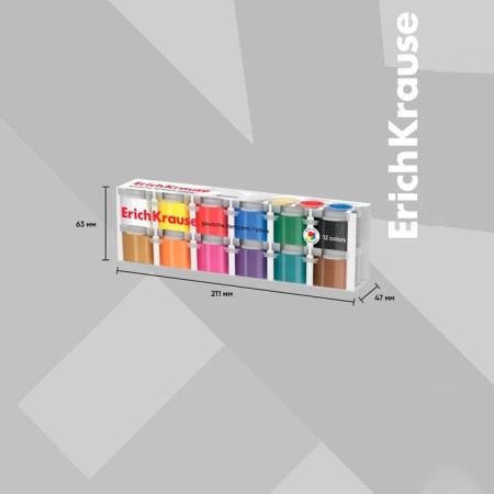 Gouache 6 colors x 15 ml, Erich Krause Basic, in economical packaging, cardboard sleeve-10