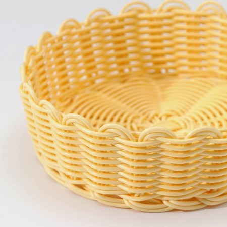 Basket for fruits and bread, 17 × 17 × 6.5 cm, milk color-2