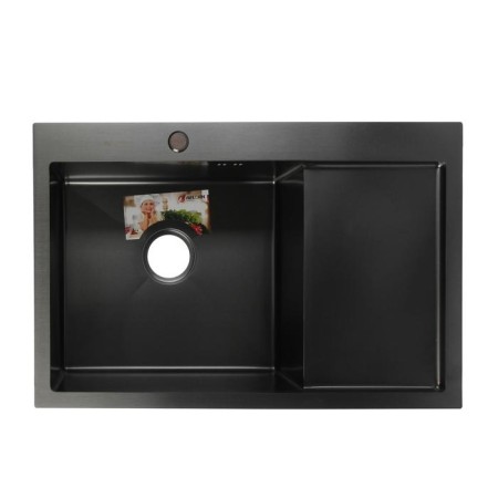 Kitchen sink Aflorn AF97851F-L, Sredal, Left, S = 3.0 and 0.8 mm, 78x51x22 cm, siphon, graphite