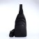 Male sling bag, artificial leather, black color