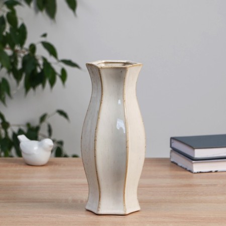 VAZ Coramics Table "Akley" d = 8cm h = 24.5 cm, white-1