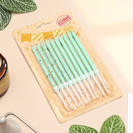 Candles for the cake "Brilliant party", 10 pcs, blue-4
