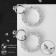 Earrings with rhinestones "Flash" two circles, white color in silver
