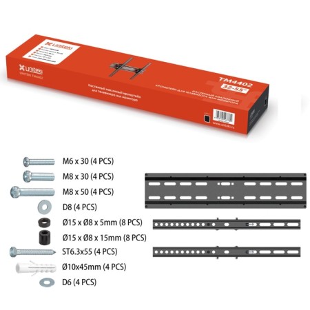 UNITEKI TM4402 bracket on a wall for a tilt for diagonals 32-55 inches-5