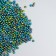 Glass beads 11/0 "metallic. Melange. Blue-green" 10 g
