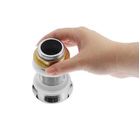 Bottom valve Zein B2, 1 1/4 ", a large button, for a shell, chrome-11