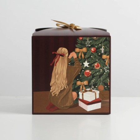Folding box “Shine in the New Year”, 18 x 18 x 18 cm, New Year-3