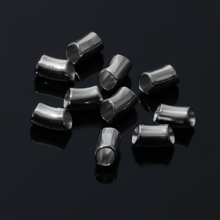 Kulon holder 1.4 × 0.9 × 0.8 cm, (set 10 pcs.), Silver color