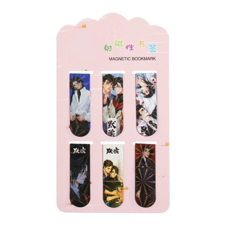A set of magnetic bookmark for books Calligrata 6 pieces, "anime", mix-6