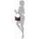 Women's bag B2809-07110, burgundy color, artificial leather, 27x9x16 cm