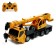 The radio -controlled “construction” crane, a mobile arrow, works from the battery