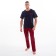 Male Home suit (T -shirt and trousers), red color, size 58
