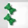 Earrings plastic "Bear", green color