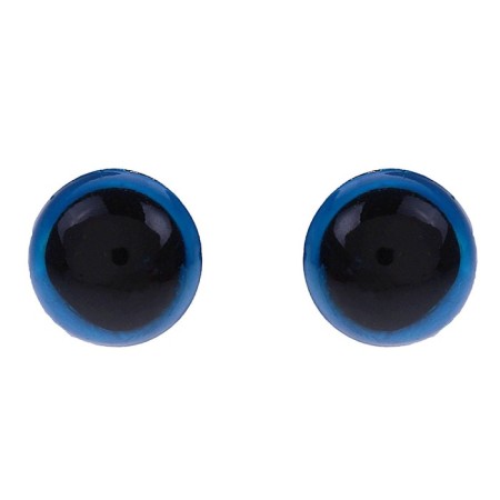 Eyes for dolls, screw with plugs, translucent, set 4 pcs. 0.8 x 0.8 cm, blue color