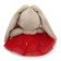 Soft toy "Bunny Mi", in a skirt with sparkles and a bow, 15 cm