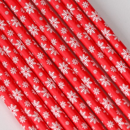 Pipe for cocktail "Snowflakes", set of 12 pcs.-2