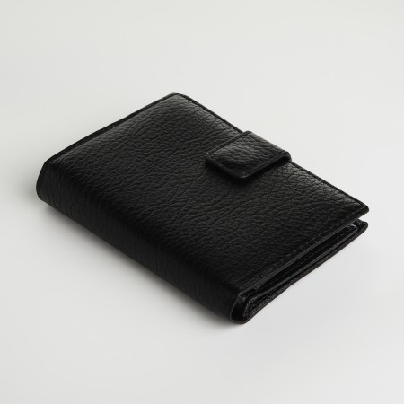 Male purse on magnet 3 in 1, department for auto documents, passports, black color-2