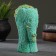 Figure "Elephant from flowers" turquoise with gilding 18x12x10cm