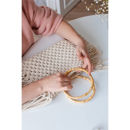 Handles for a bag, 2 pcs, bamboo, d = 15/17 cm, thickness 0.8 cm-4
