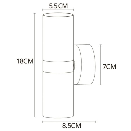 Decorative backlight by Arte Lamp RAN A3143AP-2PB, GU10, 2x50 W, 6x9x18 cm, copper-2