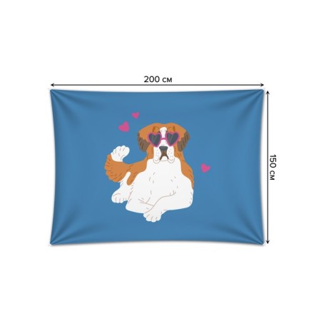 Decorative panel with photo printing "Business Dog", horizontal, size 150x200 cm-1