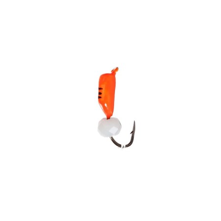 Mormyshka column orange, black strip + ball white, weight 0.5 g-1
