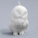 Figure candle "owl", white, 5x7cm