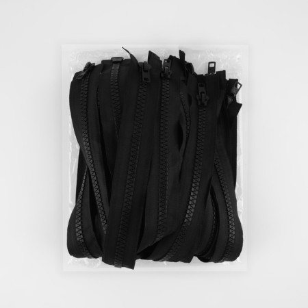 Lightning "Tractor", No. 10, connective, 2 runners, automatic locks, 110 cm, black color-2