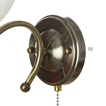 Bra "Laura" 1 lamp E27 60 W Antique bronze 28.5x17x21.5 cm.-3