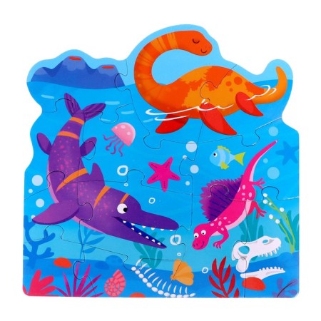 Figure puzzles 4 in 1 "world of dinosaurs", 9,12,15.20 elements-3