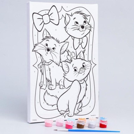 Picture on numbers for children, 20x30 cm, cats aristocrats-3