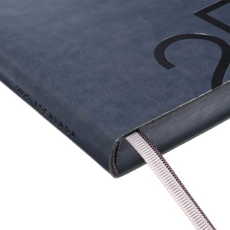 Dated 2025 diary, Escalada, A6+ 176 sheets, soft cover, artificial leather, pancake embossing, tinted block 70 g/m2, gray-3