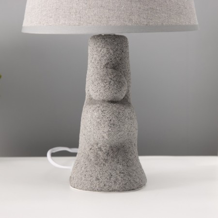 Traffic lamp with lampshade Risalux “Ridge”, 1 × 40 W, E27, Gray, Figure base, 20 × 20 × 32 cm-6