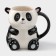 Ceramic mug "Panda", 480 ml, white and black color