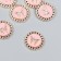 Decor for creativity plastic "Butterfly in the circle" pink, gold 0.3x1.8x1.8 cm