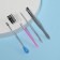 Cosmetological set, 4 objects, silver color