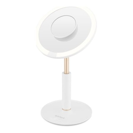 Mirror KitFort KT-3137, backlight, 37x20x17 cm, battery, white
