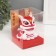 Plastic Plastic "Chinese Leo" red-white 8.5x7.3x8.5 cm