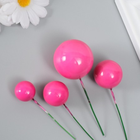 Decor for creativity "Balls Fuchsia" d = 2; 3; 3.5 and 4 cm set 20 pcs-1