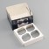 Box for 4 cupcakes with a transparent lid, "Male to Ark", 16 × 16 × 10 cm, confectionery packaging